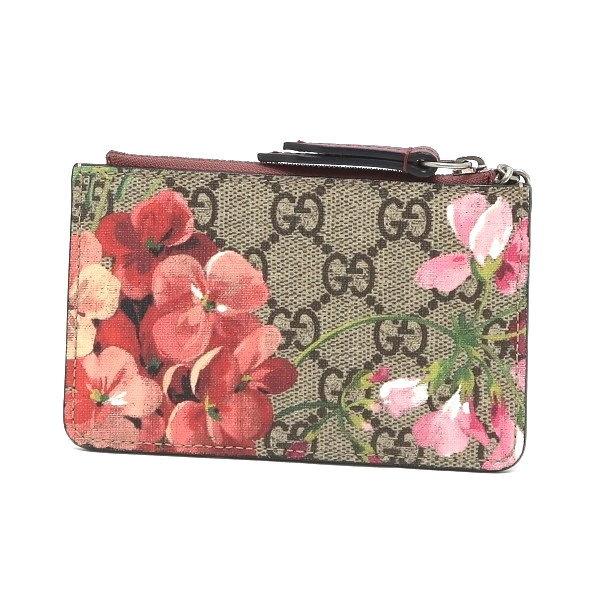 【bou】グッチ☆ブルームス　GG　スプリーム　ケース　小銭入れ GUCCI（グッチ） コインケース GGブルームス GGスプリームキャンバス