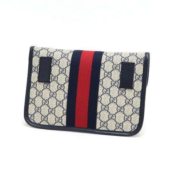 GUCCI グッチ GGスプリーム ボディバッグ 大容量　ネイビー 中古・古着通販】GUCCI (グッチ) GUCCI(グッチ) ボディーバッグ GG