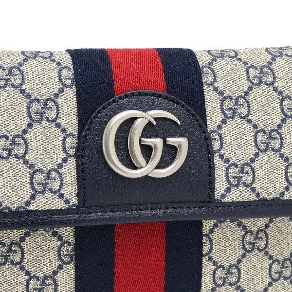 GUCCI グッチ GGスプリーム ボディバッグ 大容量　ネイビー 中古・古着通販】GUCCI (グッチ) GUCCI(グッチ) ボディーバッグ GG