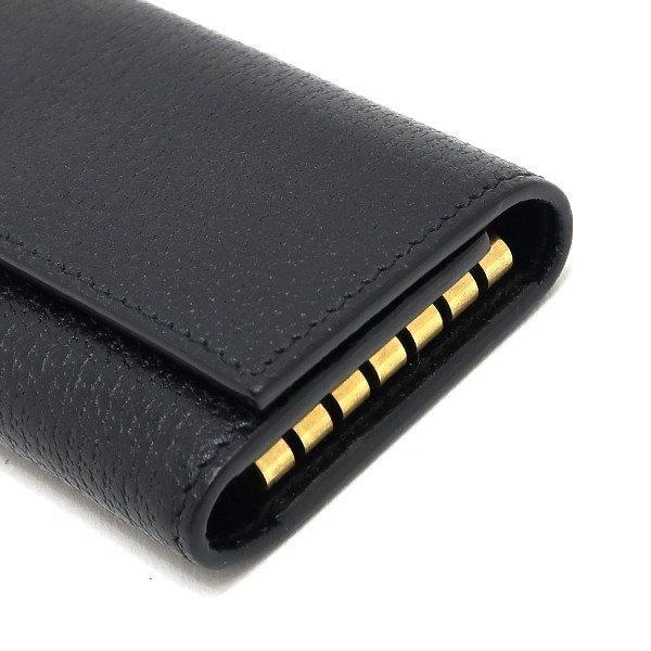GUCCI（グッチ） 6連キーケース GGマーモント カーフレザー ブラック