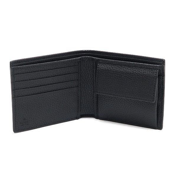 グッチ ロゴウォレット  835098【Sランク】【中古】 GUCCI（グッチ） 2つ折り財布 コインウォレット ロゴエンボス レザー
