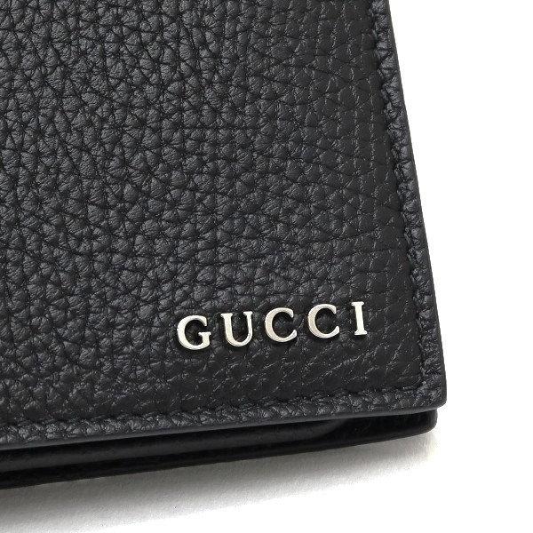 GUCCI グッチ 2つ折り長財布 ロングウォレット シルバーGUCCIロゴ  