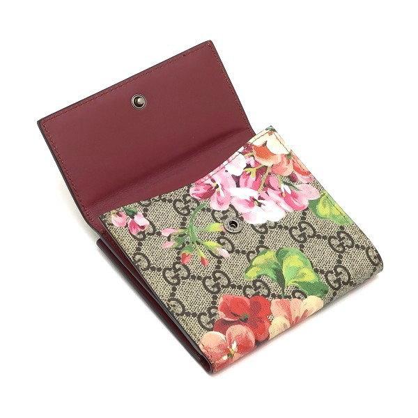 GUCCI（グッチ） Wホック財布 GGブルームス GGスプリームキャンバス