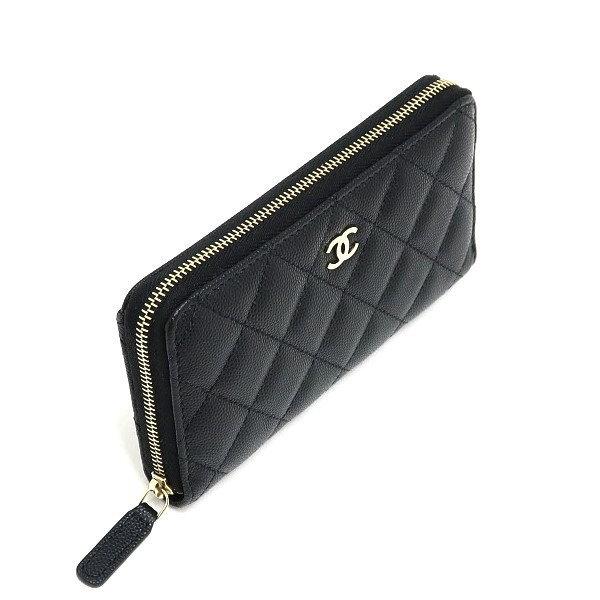 CHANEL マトラッセ クラシック ミディアム ジップウォレット キャビア
