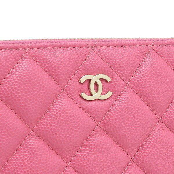 シャネル チェーンウォレット ワイルドステッチ A82527 ピンク レザー CHANEL - シャネル チェーンウォレット ワイルドステッチ A82527