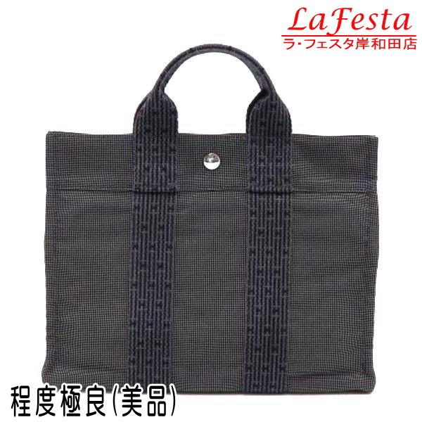 エルメス ハンドバッグ エールライン トートPM グレー ファスナーつまみ大(廃盤直前タイプ） 中古（程度極良【美品】） | エールライン