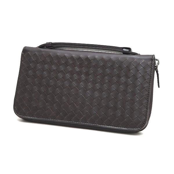 ボッテガ　ケース　イントレチャート　黒 BOTTEGA VENETA ボッテガヴェネタ カードケース イントレ