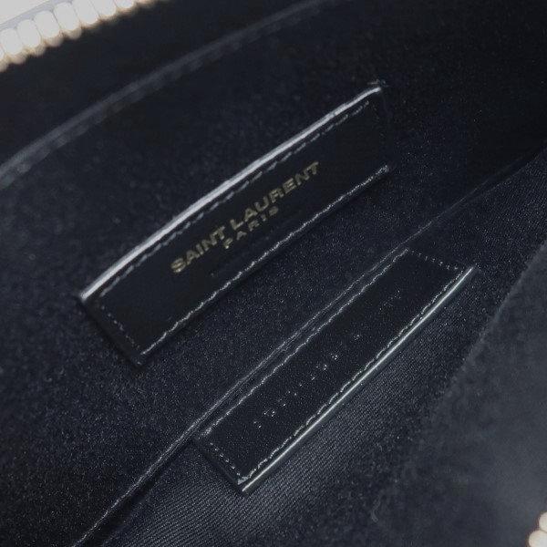 Yves Saint Laurent サンローラン 長財布 ビルポーチ レザー ブラック 