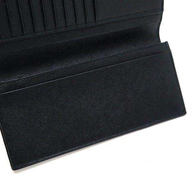 美品 PRADA プラダ 二つ折り長財布 サフィアーノ ブラック PRADA プタダ 財布 二つ折り フラップ SAFFIANO METAL 1ML018 QWA