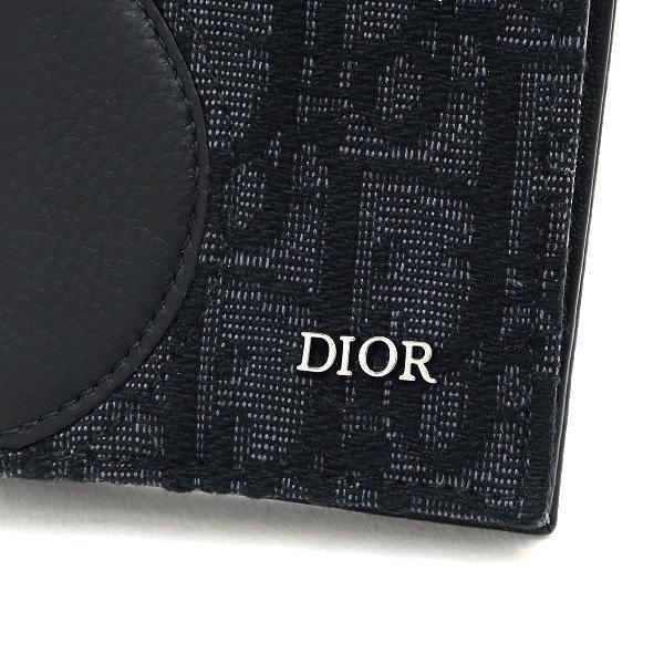 DIOR ディオール カードホルダー サドル ジャカード グレインドカーフスキン ブラック 保存袋 箱 リボン付き 2ADCH169YKS_H03E 中古（新品同様）_4
