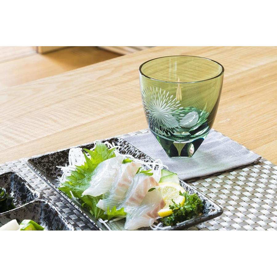 訳ありセール格安 清水硝子 丸ロックグラス 緑 隅田川の花火 約口径7 5 H8 8cm 江戸切子 お土産 グラス 日本製 桐箱入り 誕生日 ギフト プ 送料無料 Iiknpbm Ug Edu Pl