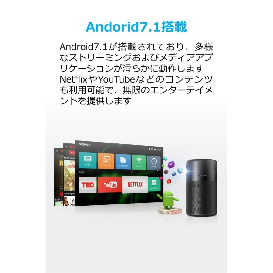 アウトレット 通販 Sale Anker Nebula Capsule Android搭載モバイルプロジェクター 100 Ansiルーメン Dlp搭載 360度スピーカー 品質保証付 Www Transitioninternational Com