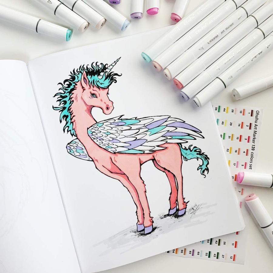 マーカーペン 1色 ブレンダーペン付き Ohuhu アルコールマーカー イラストや手帳に最適 豊富な色 太細両端 油性 イラストマーカー コミック用 マンガ用ペンマ B07vwwvnxr Lafeuilleヤフー店 通販 Yahoo ショッピング