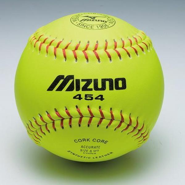 進化版 合成皮革ソフトボール練習球ミズノ454 1ダース Mizuno ミズノ ソフトボール ボール 試合球 練習球 2os お1人様1点限り