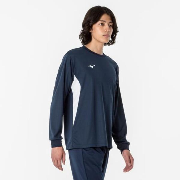 MIZUNO ミズノ ナビドライTシャツ 長袖 切替 メンズ トレーニングウエア Ｔシャツ 32MAA19514｜lafitte｜03