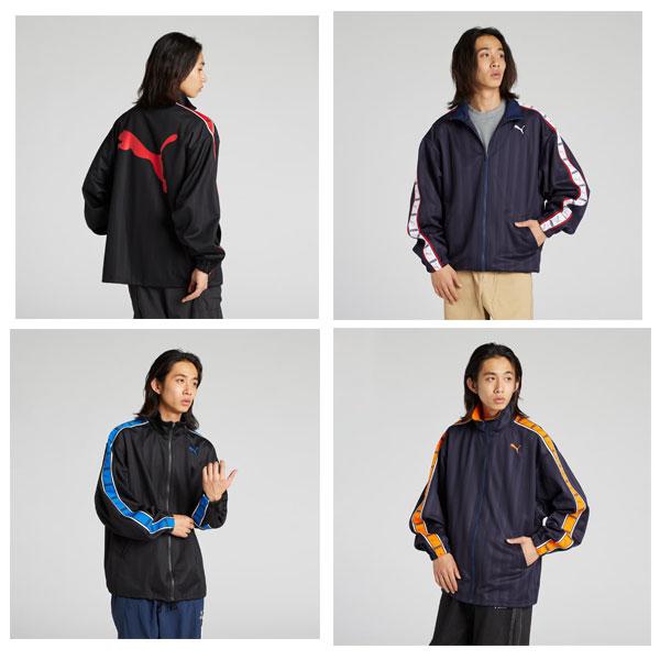 Puma ストライプ ウィンドブレーカー & パンツ セット PUMA（プーマ） 上下セット SHADOW STRIPE ニットジャケット
