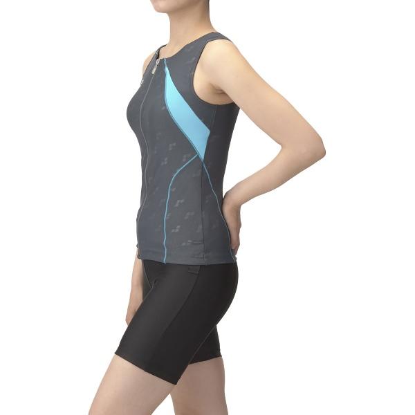 ARENA アリーナ フィットネスセパレーツ カバーバック ミドルレッグ 差し込みパッド 水泳 水着レディースフィットネス AS5SWF45L-GYBK | アリーナ | 02