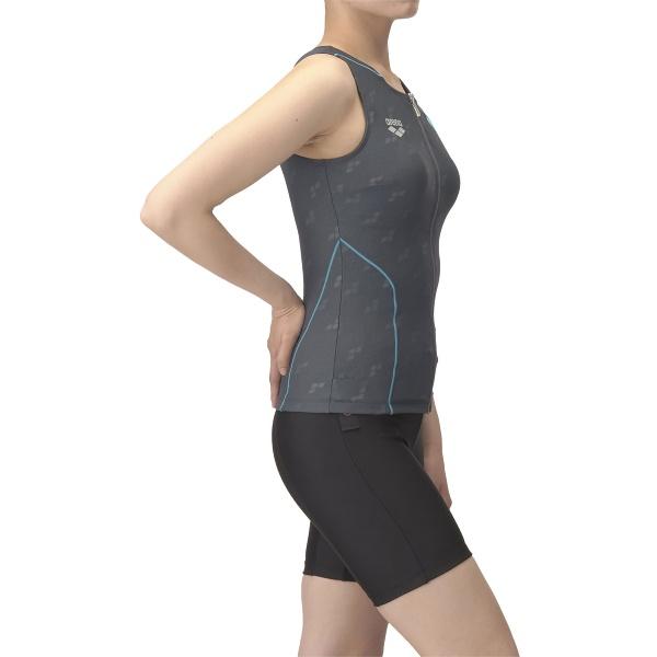 ARENA アリーナ フィットネスセパレーツ カバーバック ミドルレッグ 差し込みパッド 水泳 水着レディースフィットネス AS5SWF45L-GYBK | アリーナ | 03