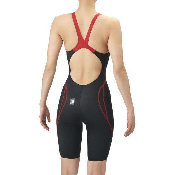 ARENA アリーナ レーシングワンピーススパッツ オープンバック ハーフレッグ 水泳 水着レディース競泳用 公認 AS6SRC20L-BKRD | アリーナ | 01