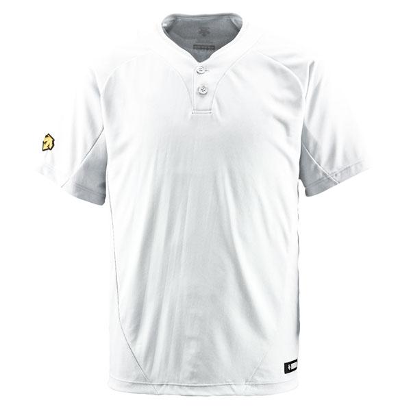 DESCENT デサント 2ボタンTシャツSホワイト ユニセックス DB201-SWHT | DESCENTE