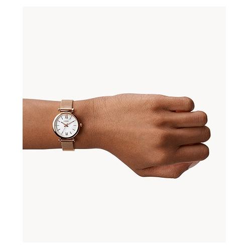 フォッシル FOSSIL 腕時計 CARLIE MINI 三針 ローズゴールドトーン ステンレススチールウォッチ ES4433 レディース アナログ 正規品 | SKAGEN | 01