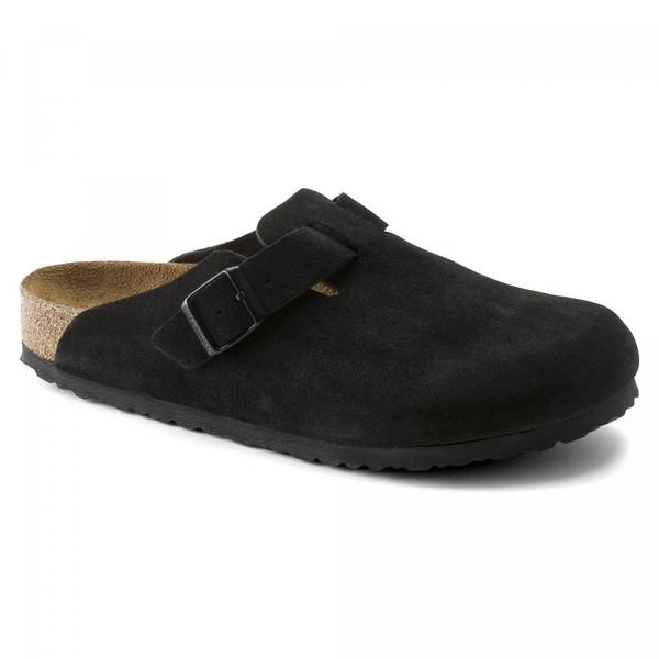 birkenstock boston black suede