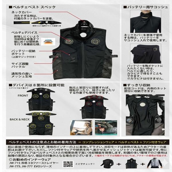 おたふく手袋 マルチペルチェベスト BT ABILITY バッテリーセット JW