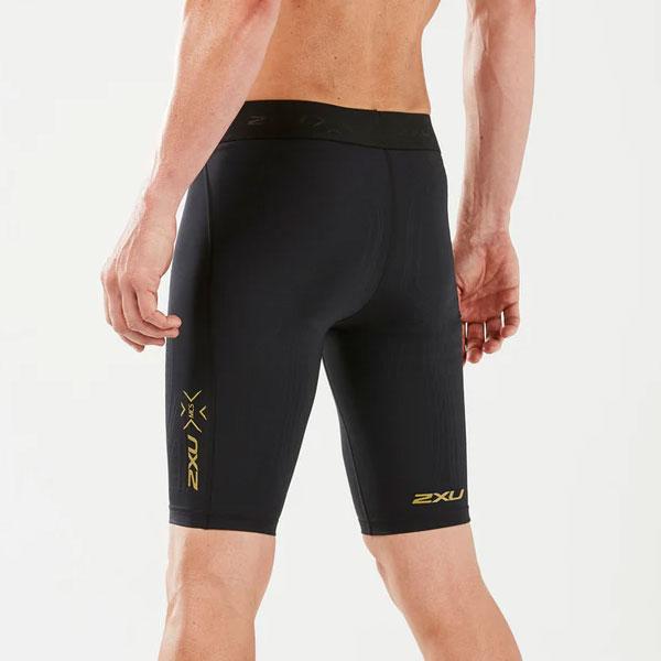 2XU ツータイムズユー MCS メンズ クロストレ コンプレッションショーツ ロゴベルト MA5366B 着圧の画像