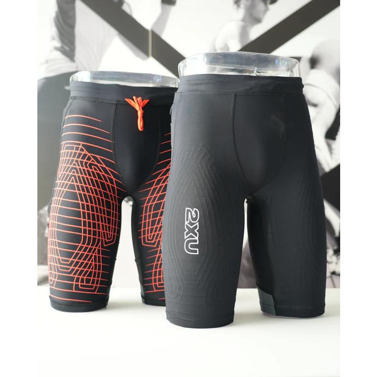 2XU ツータイムズユー ライトスピード リアクト コンプレッションショート タイツ MA7050B-BLKWRF メンズ 着圧 ランニング トレーニングの画像