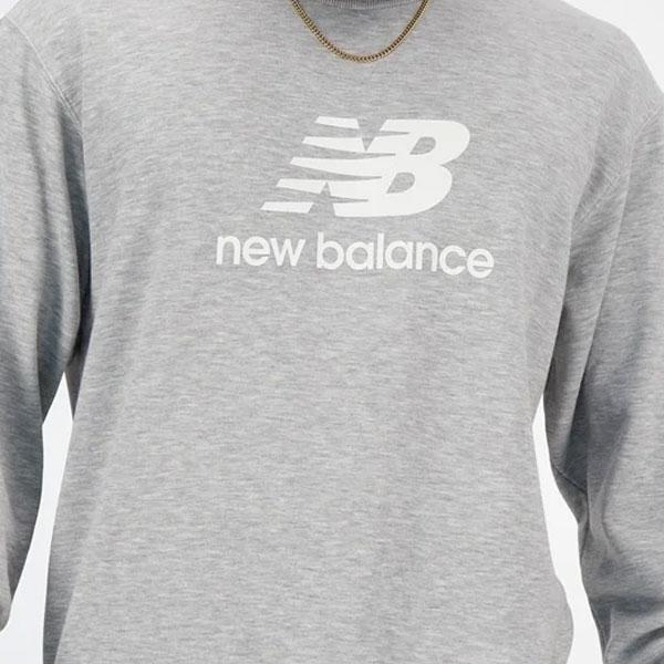 ニューバランス new balance Sport Essentials Stacked Logo スウェットクルー メンズ アパレル ウェア MT41500-AG アスレチックグレー｜lafitte｜04