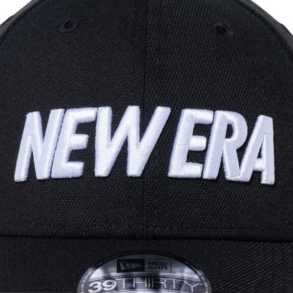 ニューエラ NEW ERA 39THIRTY ワードマークロゴ ブラック × ホワイト 13552124 キャップ 帽子｜lafitte｜03