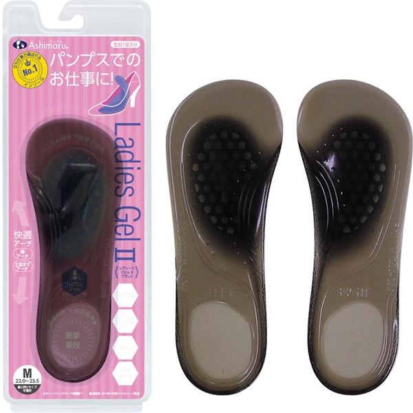 アシマル ASHIMARU インソール PX162 アシマルレディースジェル2ブラック 中敷き フットケア パンプスでのお仕事に | ASHIMARU | 01