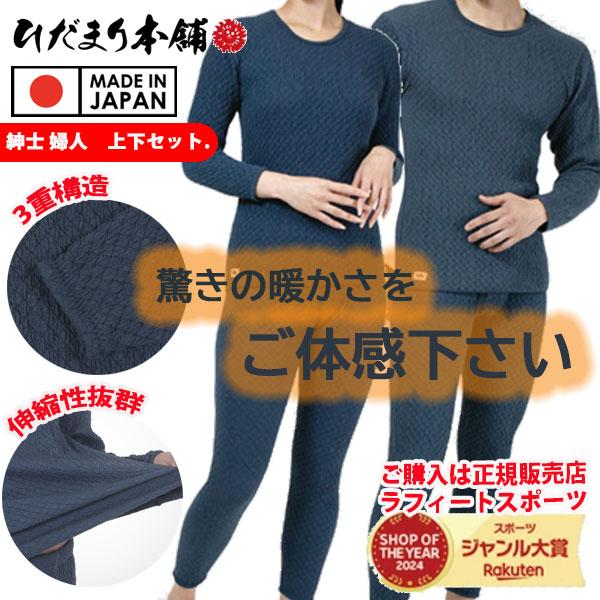 ひだまり 肌着 インナー ひだまり 上下セット 紳士 　サピウム【L】 上下セットひだまり チョモランマ サピウム 国内正規品 健繊 肌着 長袖