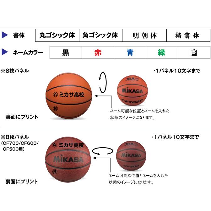 MIKASA（ミカサ） チーム名入無料 お得な6個セット バスケットボール