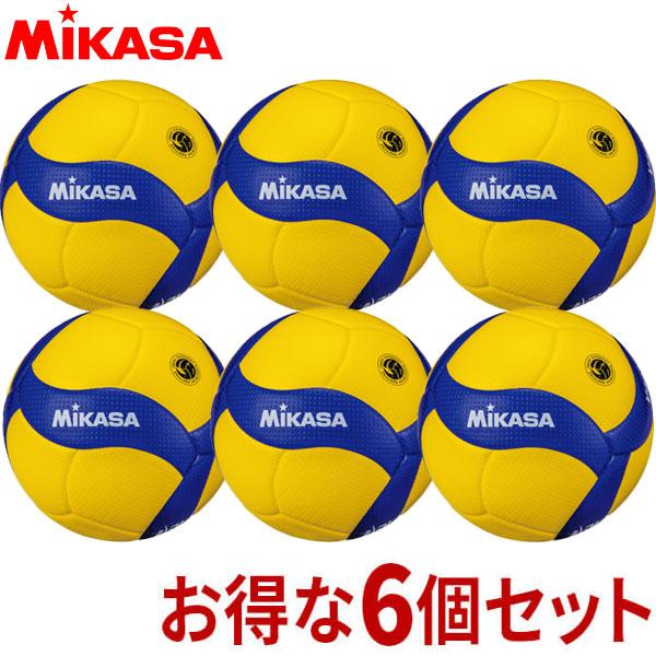 チーム名入無料 お得な6個セット ミカサ MIKASA バレーボール 検定球4 