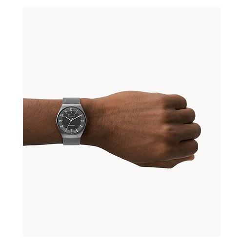 スカーゲン SKAGEN 腕時計 GRENEN SOLAR ソーラーパワー チャコールステンレススチール メッシュウォッチ SKW6836 メンズ アナログ 北欧 正規品の画像