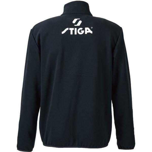 メンバージャケット BK/グレー 3XL stiga スティガ タッキュウWUPニットジャケット (1861241209) STIGA（スティガ） 卓球 アパレル ジャケット 男女兼用 STIGAジップ