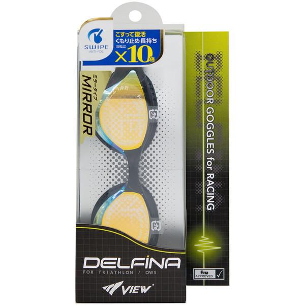 VIEW ビュー トライアスロンゴーグル DELFINA for TRIATHLON ミラーレンズ 水泳 V2000SAM-CBKO 水中メガネ | Tabata | 01