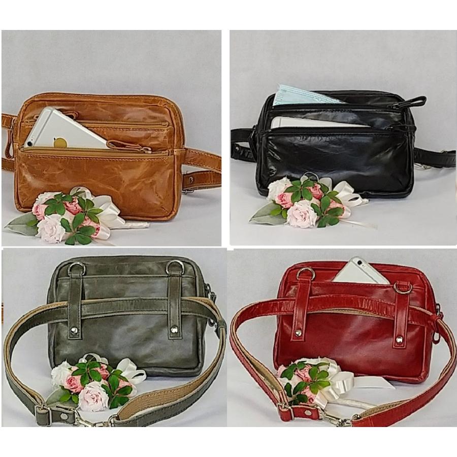 ウエストポーチ 紙のように軽い♪ メンズ レディス 本革 軽い 日本製