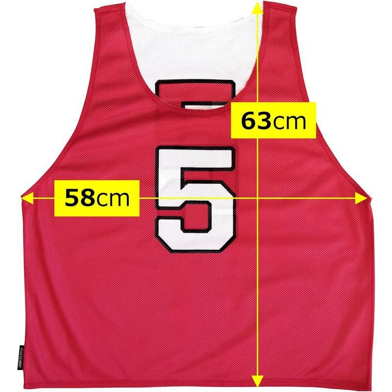 【値段交渉可：送料込】 ATHLETIC MART ビブス(リバーシブル)4?15番 裏表/前後ろ番号付 12枚セット収納メッシュバッグ付全4カラー ビブス男女フリ 【N2648433364】(14142円)