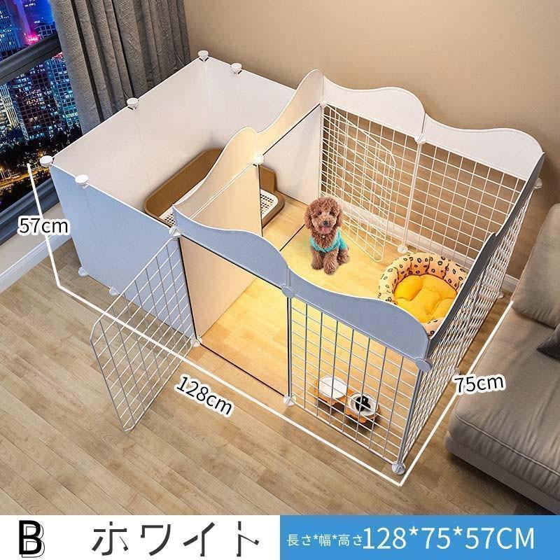 ペット 用 フェンス ドア 付 室内 軽い サークル 広い ケージ ゲート 犬 猫 うさぎ ウサギ 飼育 プレイサークル バリア ゲート｜lafraise-st｜14