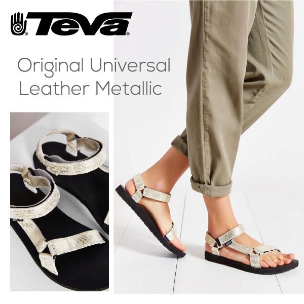 TEVA テバ Original Universal Leather Metallic 1007549【キズ有り