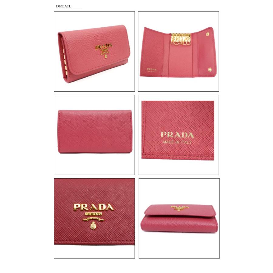 PRADA（プラダ） キーケース Saffiano Metal Oro 1PG222F0505 Peonia 