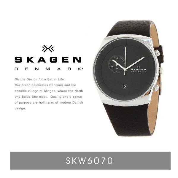 『SKAGEN-スカーゲン-』Havene Chronograph Leather Watch〔SKW6070〕[メンズ 腕時計 ビジネス 薄型 軽量 レザー 本革 クロノグラフ]｜lag-onlinestore