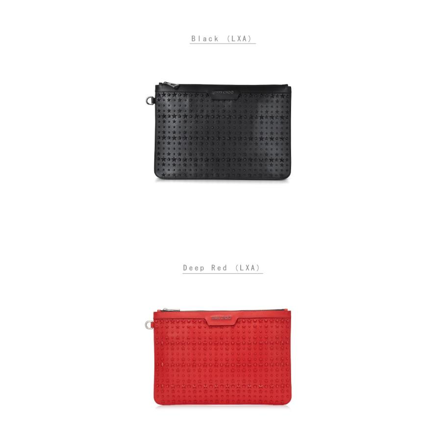 JIMMY CHOO ジミーチュウ DEREK スタースタッズ レザー クラッチバッグ