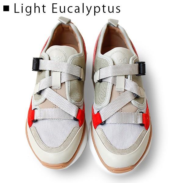 年末セール☆Chloe クロエ メッシュスニーカー ホワイト/ネイビー Namaウェッジ スニーカー 青 - Chloé