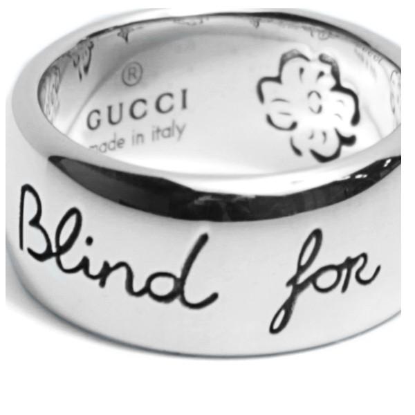 GUCCI グッチ ブラインドフォー ラブ メンズ シルバーリング