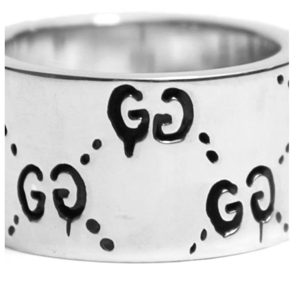 GUCCI グッチ ゴースト ワイド リング 指輪 ユニセックス 455319 GUCCI グッチ ゴースト ワイド リング 指輪 ユニセックス 455319