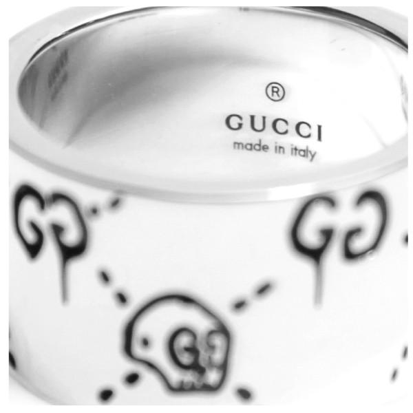GUCCI グッチ ゴースト ワイド リング 指輪 ユニセックス 455319 GUCCI グッチ ゴースト ワイド リング 指輪 ユニセックス 455319
