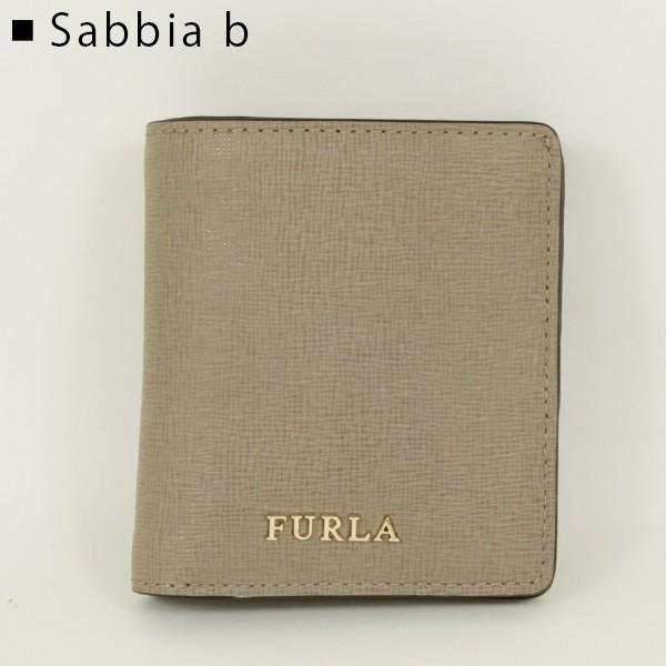 【新品未使用品】FURLA BABYLON S 折り財布 レザー  SABBIA FURLA（フルラ） 二つ折り財布 BABYLON S COMPACT WALLET バビロン